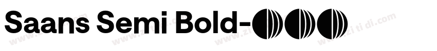 Saans Semi Bold字体转换